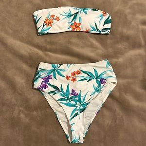 Forever 21 Bandeau High Waisted Bikini Set